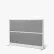 Luxor Modular Plush Room Divider Wall, 70"W x 48"H, Cool Gray/Silver
