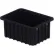 LEWISBins ESD-Safe Divider Box, 10-13/16"L x 8-5/16"W x 5"H, Black, Polypropylene - Pkg Qty 8