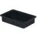 Boîte à compartiments LEWISBins ESD-Safe, 16-1/2" de longueur x 10-29/32" de largeur x 3-1/2" de hauteur, noire, en polypropylène - Lot de 4