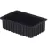 Boîte de séparation antistatique LEWISBins, 41,9 cm (L) x 26,5 cm (l) x 12,7 cm (H), noire, polypropylène - Lot de 4