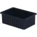 Boîte à compartiments LEWISBins ESD-Safe, 16-1/2" de longueur x 10-29/32" de largeur x 6" de hauteur, noire, en polypropylène - Lot de 4