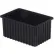 Boîte à compartiments LEWISBins ESD-Safe, 16-1/2" de longueur x 10-29/32" de largeur x 8" de hauteur, noire, en polypropylène - Lot de 6