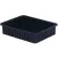Boîte à compartiments LEWISBins ESD-Safe, 22-13/32" de longueur x 17-13/32" de largeur x 5" de hauteur, noire, en polypropylène - Lot de 4