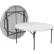Table pliante ronde Lifetime® 60" - Plateau en granit blanc / Structure grise