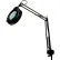 Lampe loupe fluorescente de 3 dioptries avec prise secteur, noire