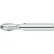 Global Industrial Fraise hémisphérique longue, 2 dents, 76 mm de long x 3,2 mm de diamètre, longueur de coupe 25,4 mm