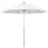 Parasol de terrasse California Umbrella 9', série Venture, mât argenté, toile en oléfine blanche