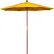 Parasol de terrasse California Umbrella 7,5', série Grove, mât en bois dur, toile Sunbrella, jaune tournesol