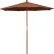 Parasol de terrasse California Umbrella 7,5', série Grove, mât en bois dur, toile Sunbrella, teck