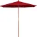 California Umbrella 7.5' Patio Umbrella, Grove Series, Hardwood Pole, Olefin Red
