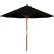 Parasol de terrasse California Umbrella 9', série Grove, mât en bois dur, toile Sunbrella, noir