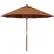Parasol de terrasse California Umbrella 9', série Grove, mât en bois dur, toile Sunbrella, teck
