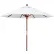 Parasol de terrasse California Umbrella 9', série Grove, mât en bois dur, toile en oléfine blanche
