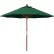 Parasol de terrasse California Umbrella 9', série Grove, mât en bois dur, toile en oléfine vert chasseur