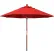 Parasol de terrasse California Umbrella 9', série Grove, mât en bois dur, toile en oléfine rouge