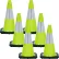 Mr. Chain® Reflective Traffic Cone, 18"H, Safety Green, Pack of 6