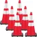 Cônes de signalisation réfléchissants Mr. Chain® 71 cm (28 po) de hauteur, en PVC, base de 35,5 cm x 35,5 cm (14 po x 14 po), rouges, paquet de 6