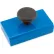 Aimants rectangulaires à base en céramique Master Magnetics HMKS-A avec bouton, force d'attraction de 20 lb, revêtement en poudre bleu
