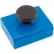 Aimants rectangulaires à base en céramique Master Magnetics HMKS-C avec bouton, force d'attraction de 38 lb, revêtement en poudre bleu