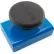 Aimants rectangulaires à base en céramique Master Magnetics HMKS-D avec bouton, force d'attraction de 40 lb, revêtement en poudre bleu
