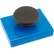 Aimants rectangulaires à base en céramique Master Magnetics HMKS-E avec bouton, force d'attraction de 45 lb, revêtement en poudre bleu