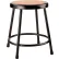 Tabouret de travail Interion® en acier de 18 pouces avec assise en panneau dur - Sans dossier - Noir - Lot de 2