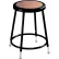 Interion® Steel Shop Stool with Hardboard Seat - Adjustable Height 19"-27" - Black - Pack of 2