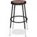 Tabouret d'atelier Interion® en acier avec assise en panneau dur - Hauteur réglable de 25" à 33" - Noir - Lot de 2