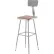 Tabouret robuste NPS avec dossier - Carré - Panneau dur - Hauteur réglable de 31" à 38" - Gris