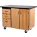 Armoire scientifique mobile NPS avec tiroir et panneau perforé, plateau résistant aux produits chimiques, 48" de long x 28" de large x 36-1/4" de haut, chêne