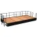 NPS® Stage Package, Hardboard, Black Shirred Pleat Skirting, 192"L x 96"W x 16"H, Brown