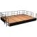 NPS® Stage Package, Hardboard, Black Shirred Pleat Skirting, 192"L x 144"W x 16"H, Brown