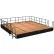 NPS® Stage Package, Hardboard, Black Shirred Pleat Skirting, 192"L x 192"W x 16"H, Brown