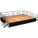 NPS® Stage Package, Hardboard, Black Shirred Pleat Skirting, 192"L x 144"W x 24"H, Brown