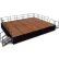 NPS® 16'x20' Stage Package, 32" Height, Hardboard Floor, Black Shirred Pleat Skirting