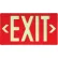 NMC 7050B Glo-Brite Exit Sign, Red Single Face With Bracket