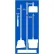 Panneau d'affichage « National Marker » pour le personnel d'entretien, bleu sur fond blanc, matériau composite à usage général - SB102ACP