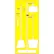 Panneau d'affichage « National Marker » pour personnel d'entretien, jaune sur fond blanc, acrylique série Pro - SB108FG