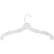 Cintre pour vêtements 1500 - Modèle robuste, 17" de long, en plastique - Blanc, lot de 100