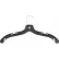 2505 Cintre pour vêtements avec crochet chromé - pour vêtements moyennement lourds, 17" de long, en plastique noir, lot de 100