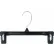 6010B Cintre pour jupes/pantalons – pince de fixation, 10" de long, plastique noir, lot de 200