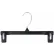 6210B Cintre pour jupes/pantalons – pince avec coussinets souples, 10" de long, plastique noir, lot de 200