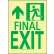 NMC™ Glow NYC Final Exit Forward/Left Side Sign, 24 Hour Glow, Plastic, 8"W x 11"H