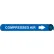 Marqueur de tuyau NMC™ pré-enroulé et à fixation par sangle, à air comprimé, adapté aux tuyaux de 3/4" à 1" de diamètre, bleu