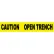 NMC 3"W x 1000'L Yellow Barricade Tape, "Caution Open Trench"