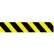 NMC 3''W x 200'L Yellow and Black Stripe Barricade Tape