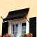 Awntech, auvent à bras en forme de lance « New Orleans » : 4-3/8' de largeur x 2-9/16' de hauteur x 1-5/16' de profondeur, noir