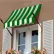 Awntech New Orleans Spear Arm Awning 4-3/8'W x 2-9/16'H x 1-5/16'D Forest Green/White