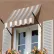 Awntech – Auvent à bras en forme de lance « New Orleans » : 6-3/8' de largeur x 2-9/16' de hauteur x 1-5/16' de profondeur, couleur lin/blanc