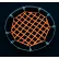Filet américain rond pour trappe, diamètre 2', mailles orange haute visibilité, supports en inox à positionner librement, mousquetons